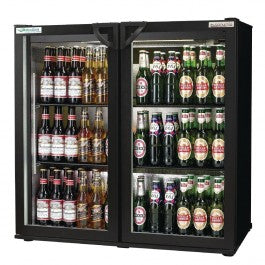 Dark Slate Gray Autonumis RWC00001 EcoChill Maxi Hinged Double Door Black Bottle Cooler, 202 x 330ml Bottles - Contact Us For Availability