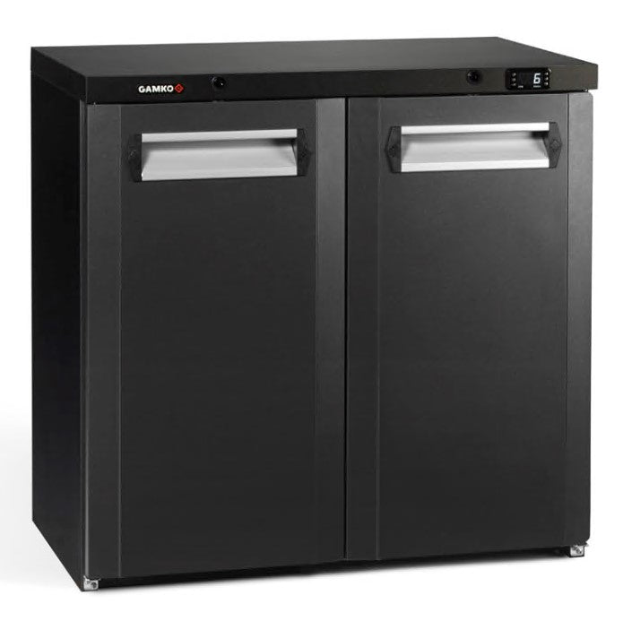 Dark Slate Gray Gamko MG3/250 Maxiglass Hinged Double Door Undercounter Bottle Cooler, 250 Litres - Contact Us For Availability