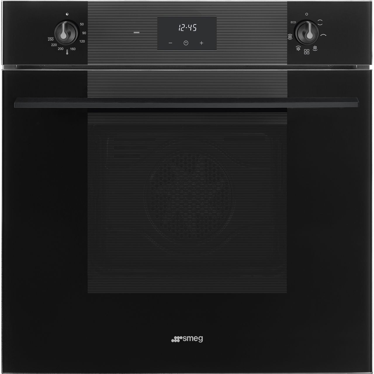 Black SMEG Linea Multifunction Pyrolitic Single Oven