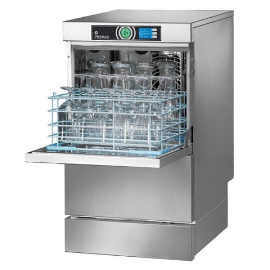 Light Slate Gray Hobart GCPROIW-10B 400mm Basket Frontloading Commercial Glasswasher with Chemical Pump, Drain Pump & RO - 16 Pint Capacity - Contact Us For Availability