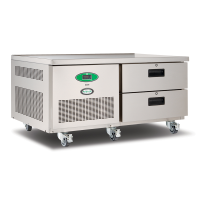 Light Gray Foster LL2/1HD/14-114 2 Drawer Low Level Stainless Steel Refrigerated Counter, 140 Litres - Contact Us For Availability