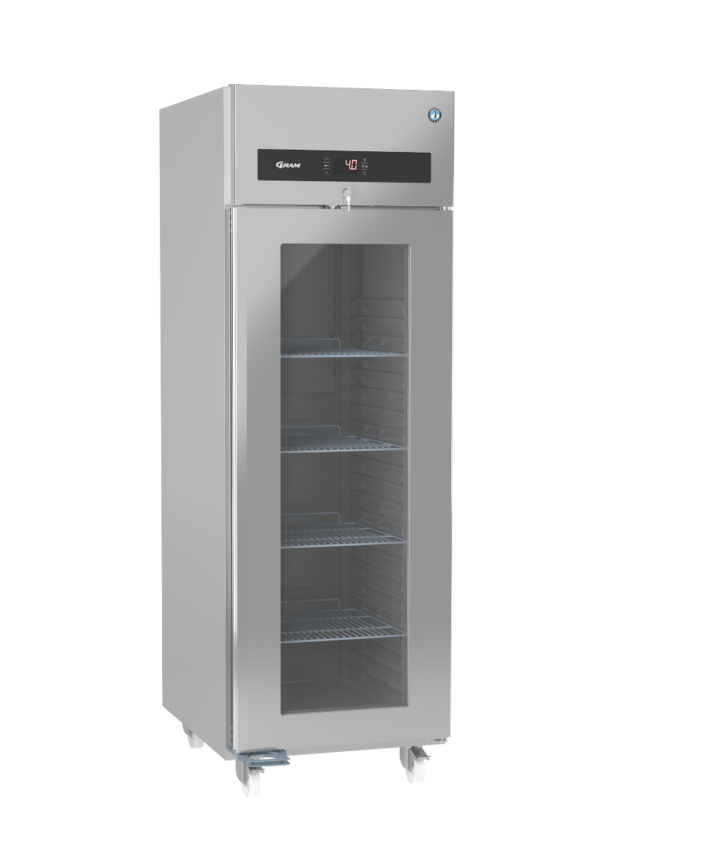 Dark Gray Hoshizaki Premier KG 70 C DR U Glass Single Door Stainless Steel Upright Display Refrigerator, 700 Litres - Contact Us For Availability