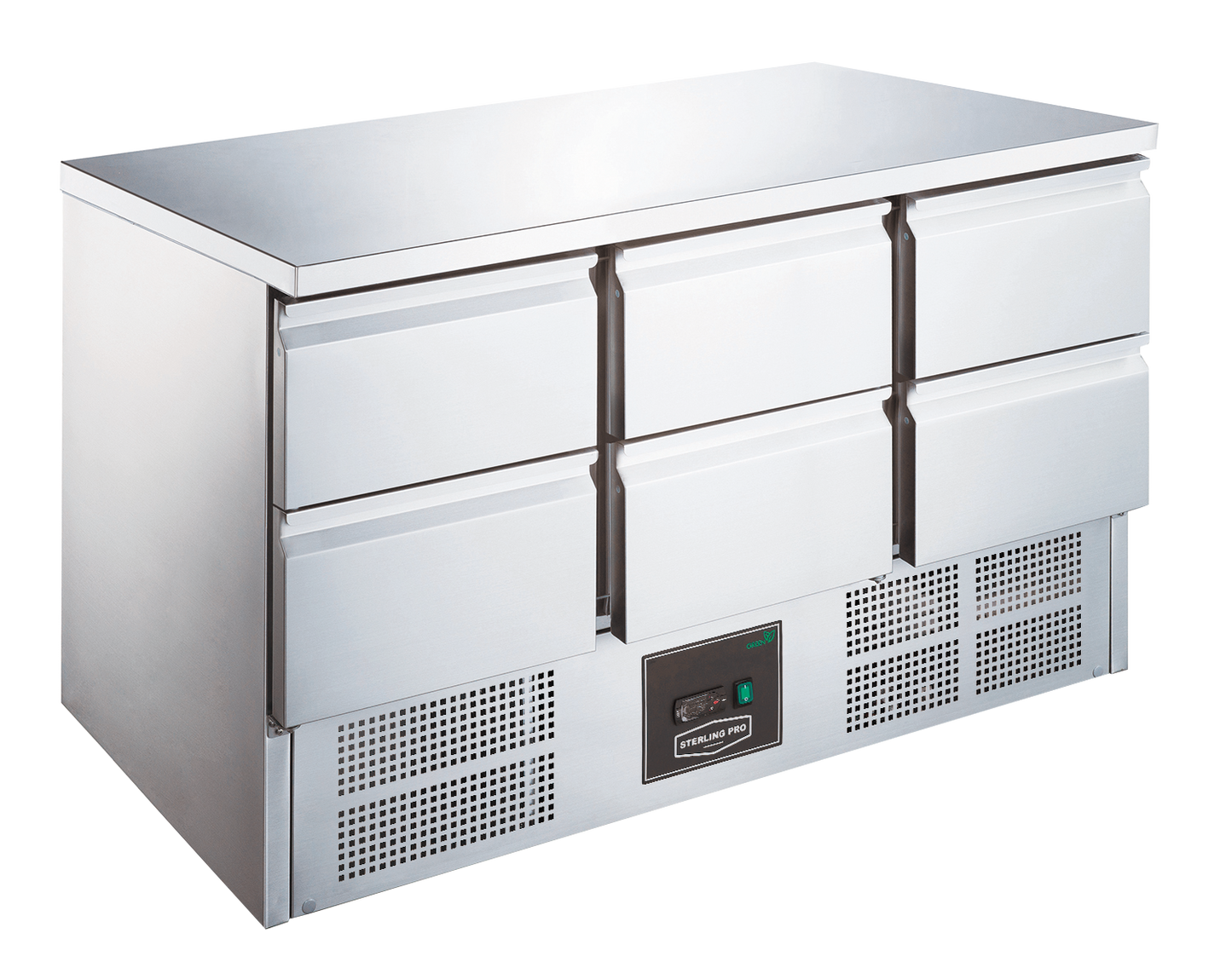 Light Gray Sterling Pro Cobus SPU303-6D 6 Drawer Undermounted Counter, 368 Litres - In Stock