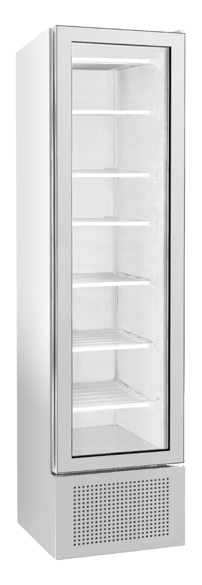 Light Gray Sterling Pro Green BBVF225 Slimline Single Door Display Freezer, 221 Litres - Low Stock