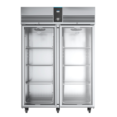 Light Gray Foster EP1440G/41-494 EcoPro G3 Glass Double Door Upright Refrigerated Cabinet, 1350 Litres - Contact Us For Availability