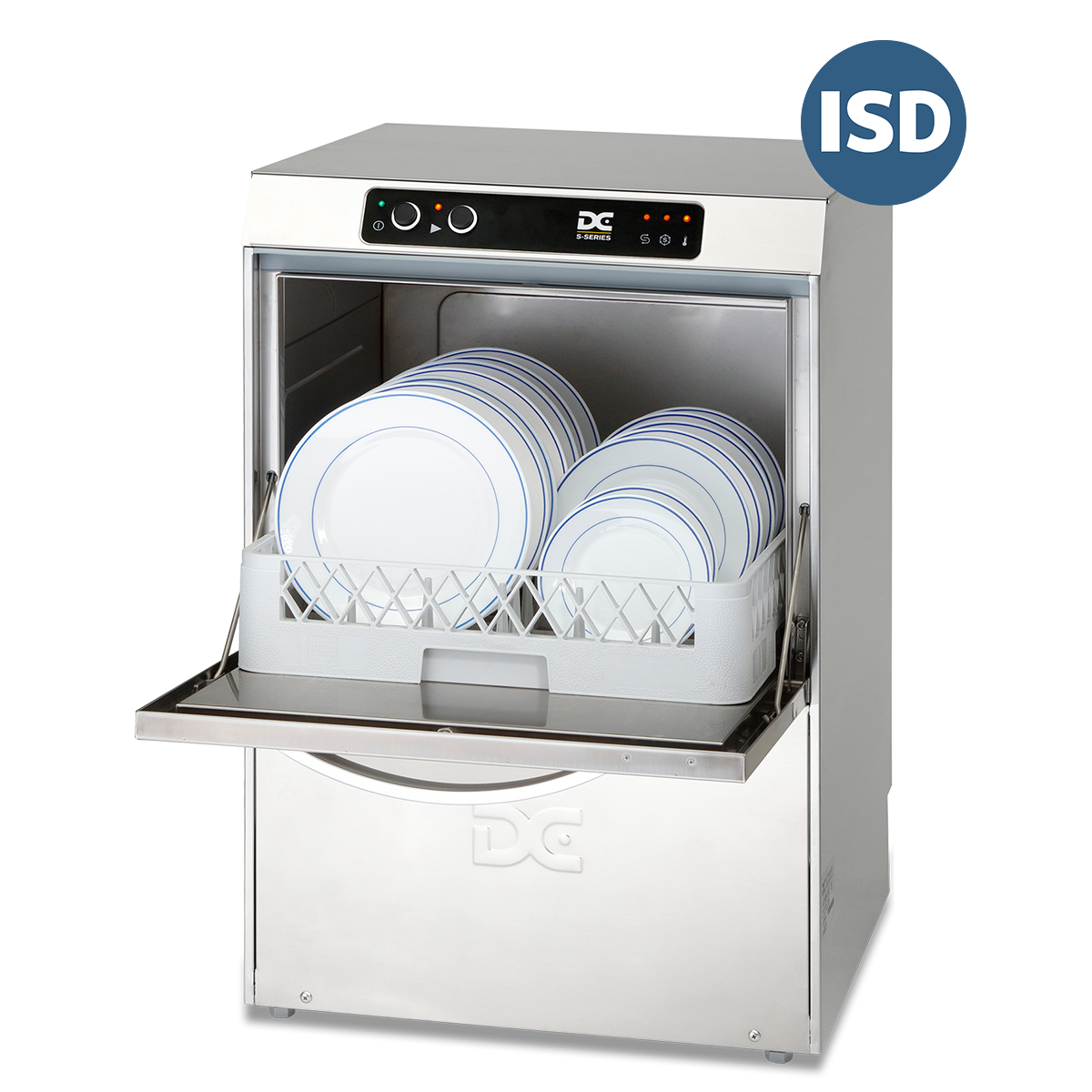 Light Gray DC SD45ISD Standard Range 450mm Basket Frontloading Commercial Dishwasher with Integral Water Softener & Drain Pump, 14 Plates - Contact Us For Availability