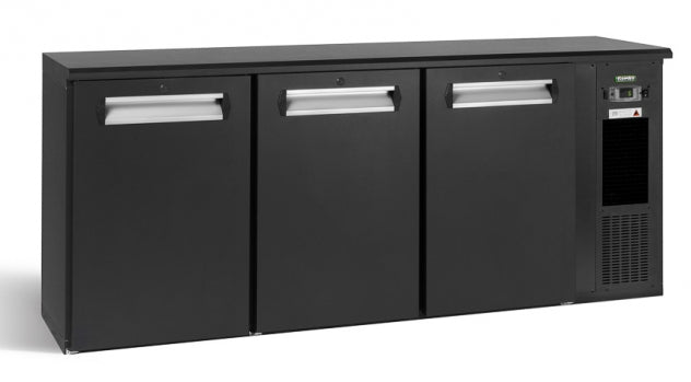 Dark Slate Gray Gamko E3/222MU84 Solid Triple Door Black Undercounter Bottle Cooler, 531 x 33 Centiliters - Contact Us For Availability