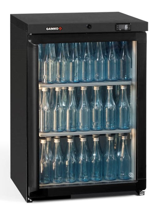 Dark Slate Gray Gamko MG3/150RG Maxiglass Right Hand Hinged Glass Single Door Undercounter Bottle Cooler, 150 Litres - Contact Us For Availability