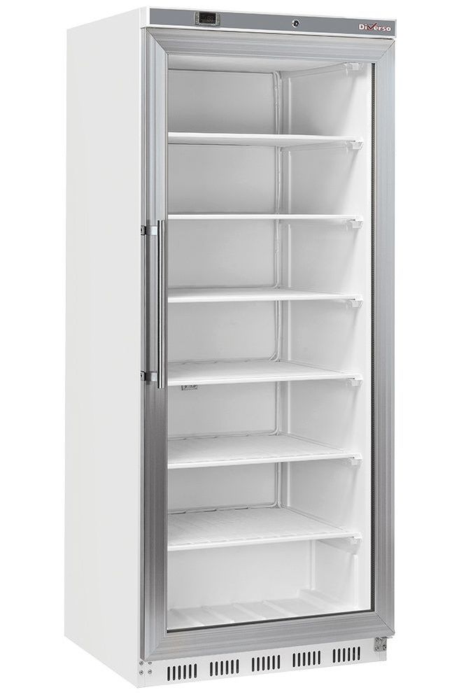 Light Gray Diverso WR-NG61-LV Freezer cabinet, glass door, static, 600 liters - White - Contact Us For Availability