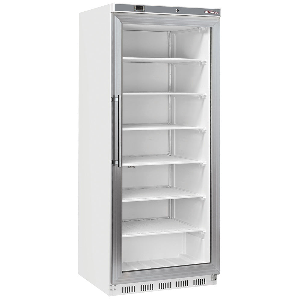 Light Gray Diverso WR-NG61-LV Freezer cabinet, glass door, static, 600 liters - White - Contact Us For Availability