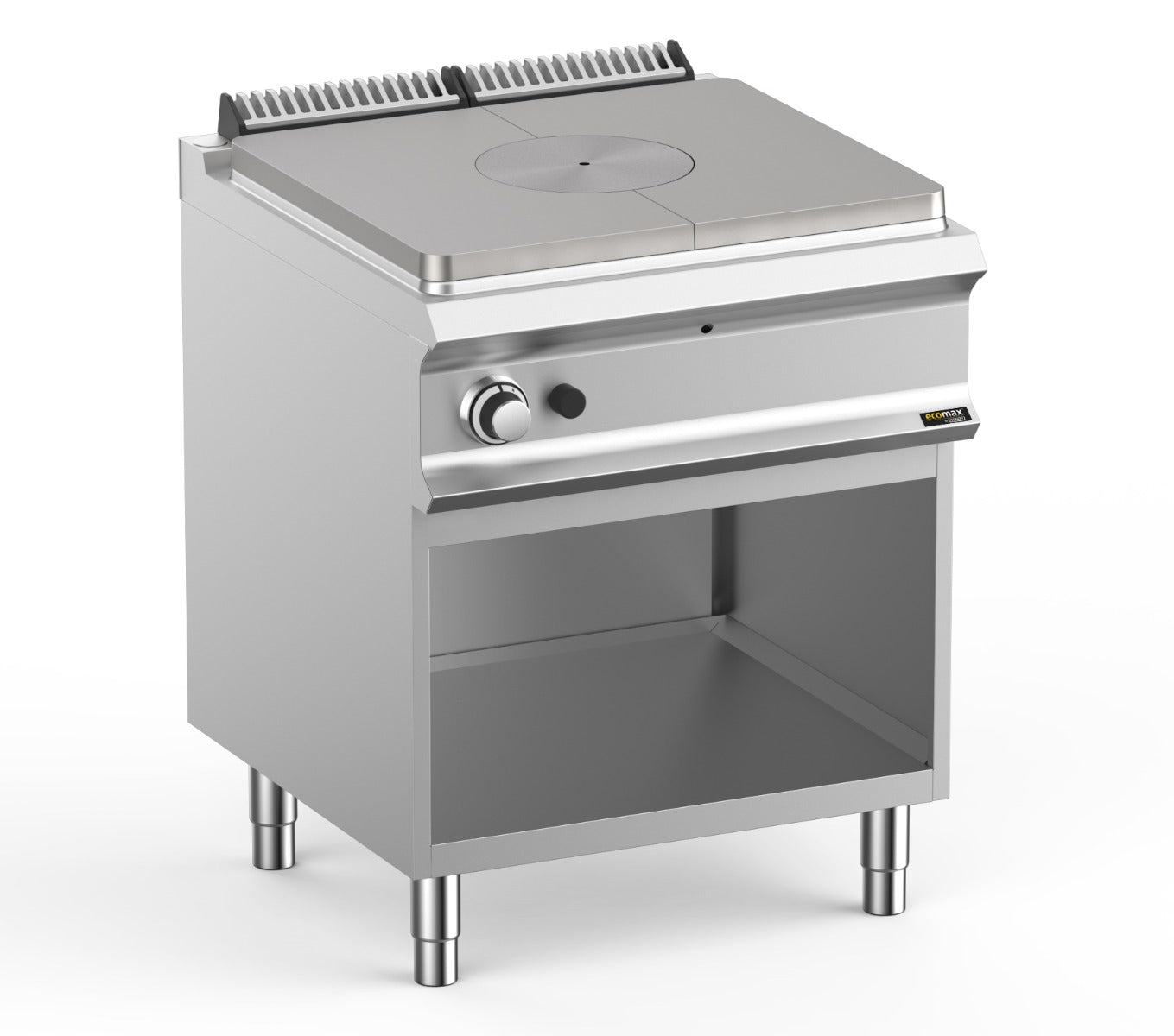 Light Gray Hobart Ecomax HETPG77A Solid Top Hub on Open Cupboard, 10kW - Contact Us For Availability