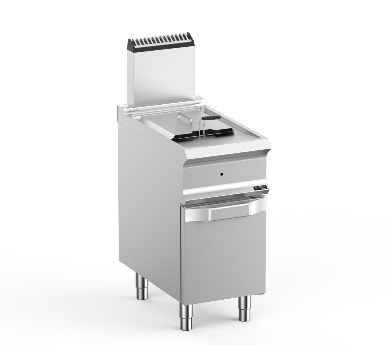 Light Gray Hobart Ecomax HEFRG74A Floorstanding Single Basket Gas Fryer, 4 Litres - Contact Us For Availability