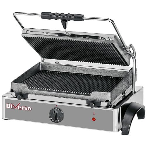 Dark Slate Gray Diverso WR-GRPN-43 Electric panini grill MEDIUM, ribbed plates - Contact Us For Availability