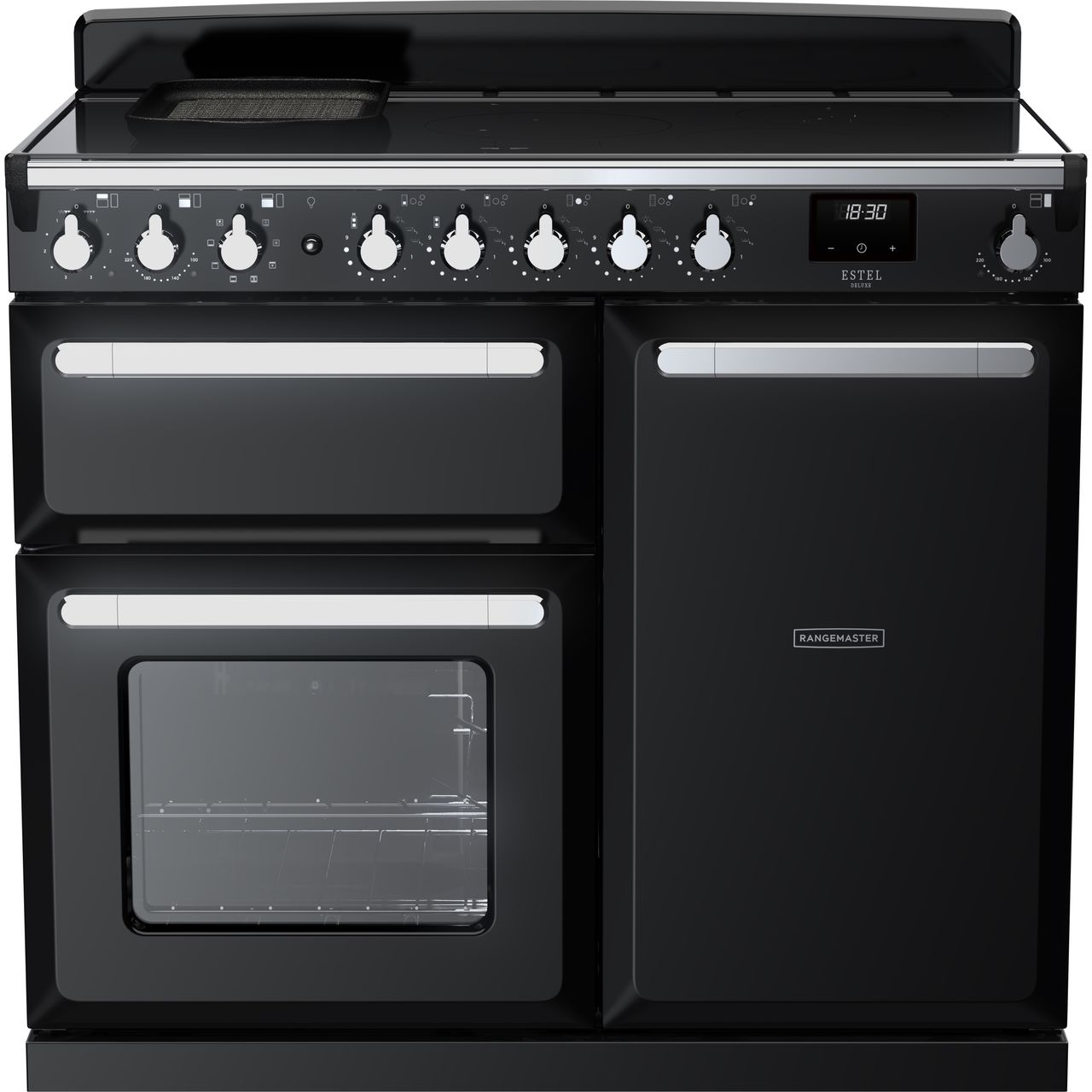 Black Rangemaster Estel Deluxe 90 Range Cooker, 900 mm