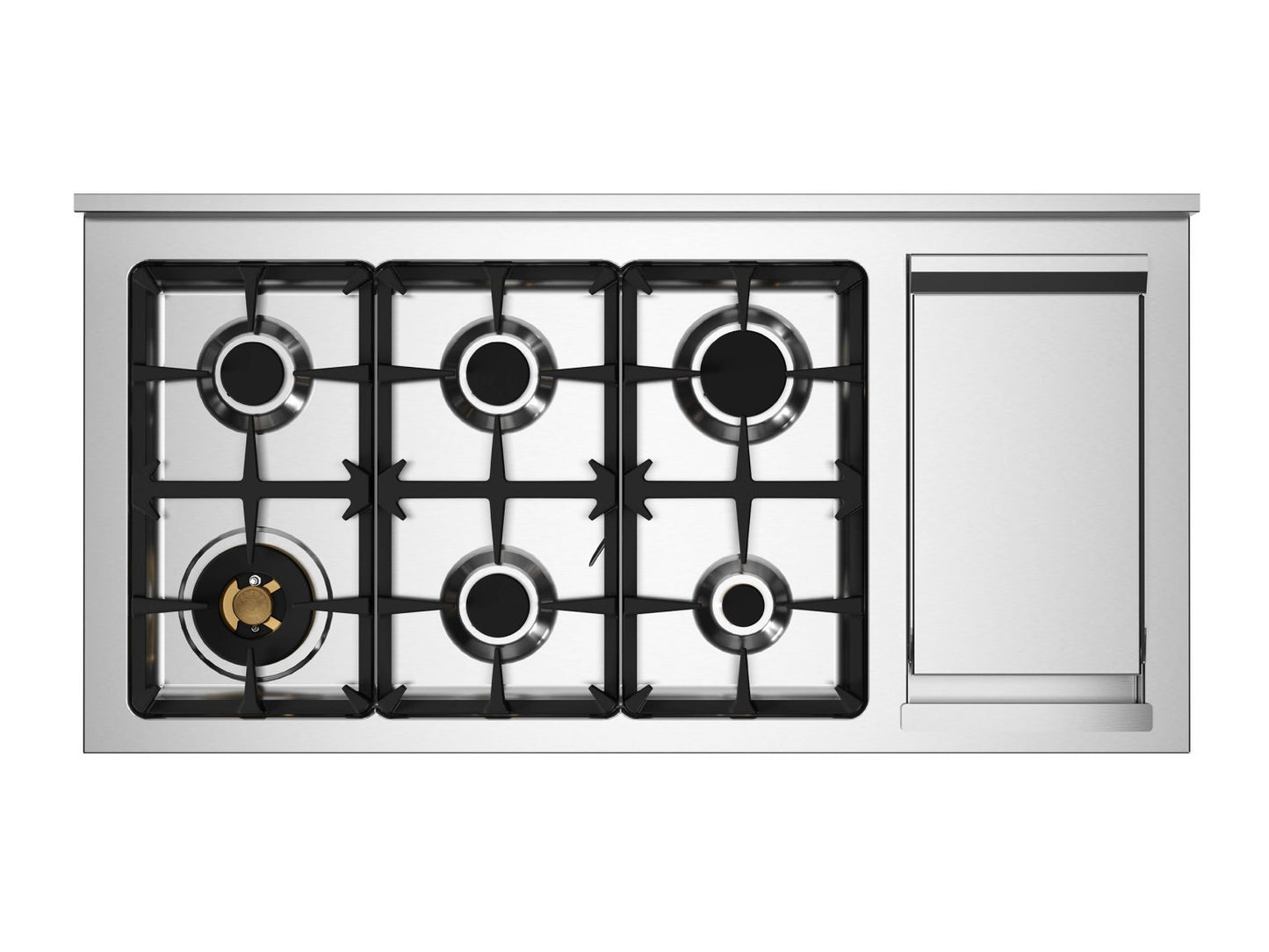 Bertazzoni PRO126G2EART2 Professional Series 120cm Dual Fuel Range Cooker — Gloss Orange - Core Appliances