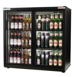 Gray Autonumis RVC10001 EcoChill Sliding Double Door Bottle Cooler, 156 x 330ml Bottles / 288 x 330ml Cans - Contact Us For Availability