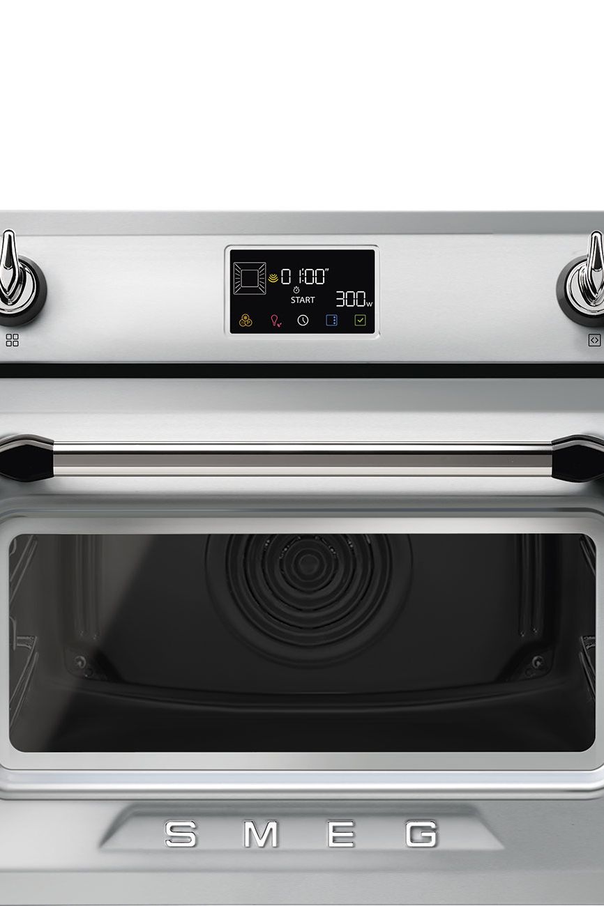 Gray SMEG Victoria Microwave Oven, Compact Combination