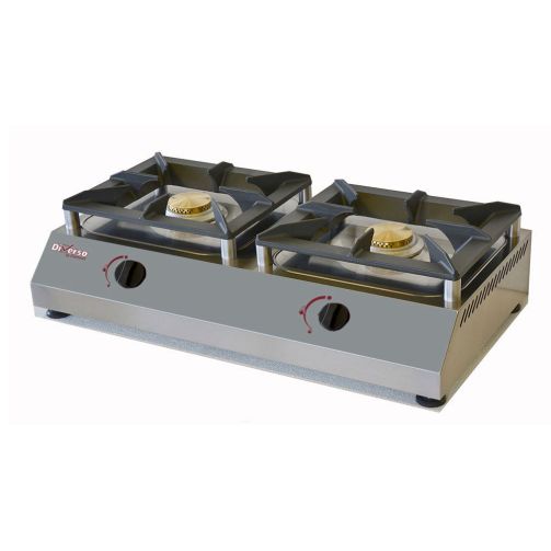 Light Slate Gray Diverso WR-RTD-2G Table top gas stove with 2 burners 5 kW - Contact Us For Availability