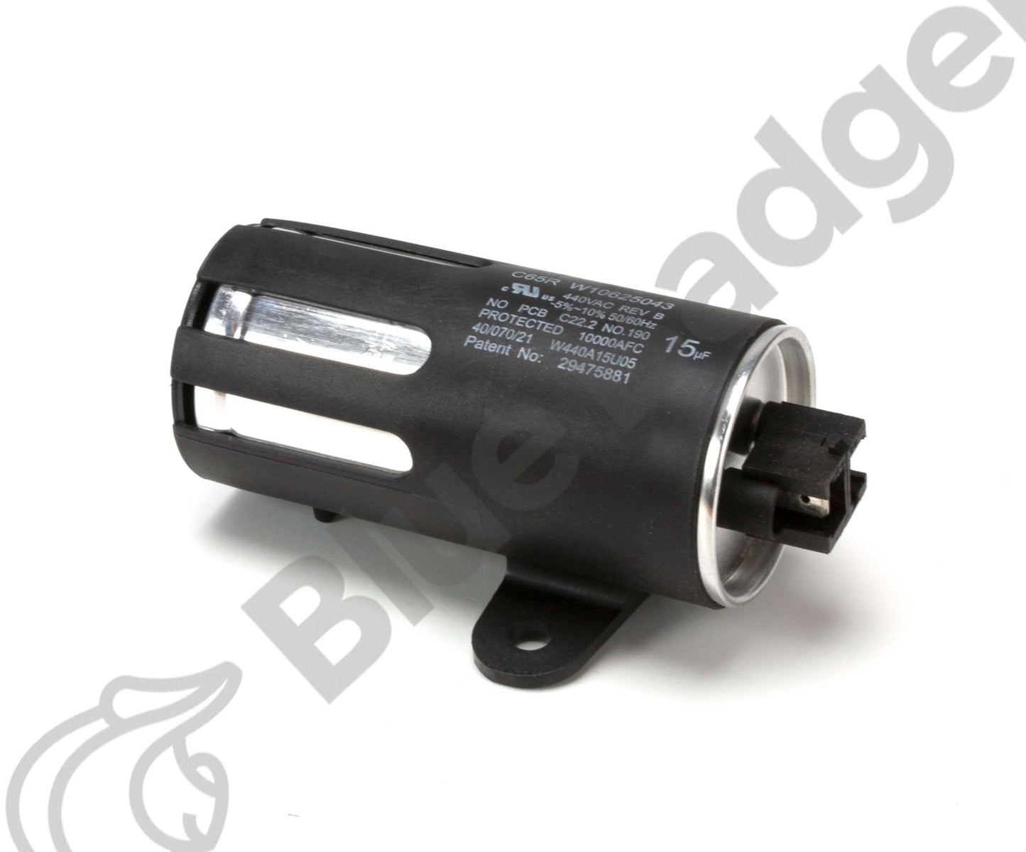 Light Gray Whirlpool 3LWTW4705FW Capacitor - Part Number C00509301 - Low Stock