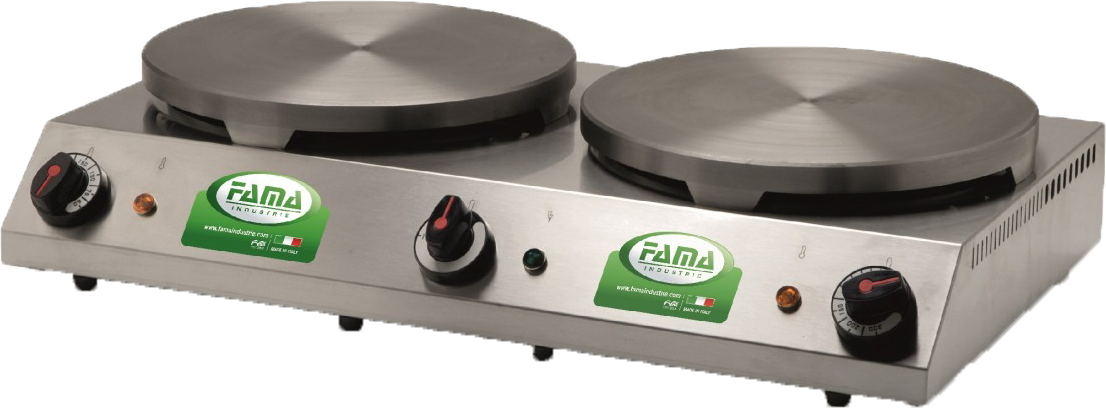 Slate Gray Fama CPD Double 350mm Electric Crepe Maker, 4.8kW - In Stock