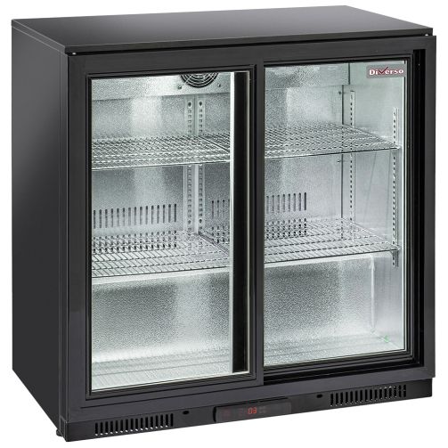 Dark Slate Gray Diverso WR-TAB2-S3 Ventilated "back bar" bottle cooler, 2 sliding glass doors - Contact Us For Availability