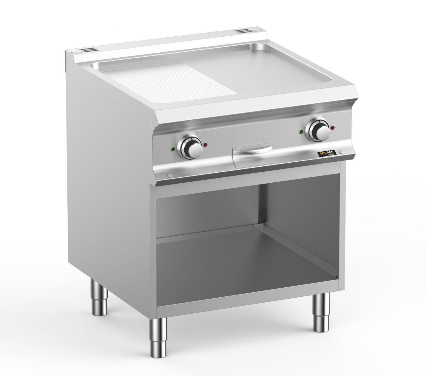 Light Gray Hobart Ecomax HEFTBE77ALR 1/2 Smooth & 1/2 Ribbed Griddle, 10kW - Contact Us For Availability