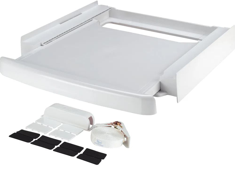 Light Gray Wpro C00378975 Stacking Kit With Slide-Out Shelf - In Stock