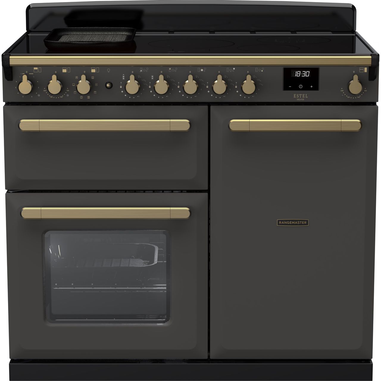 Dark Slate Gray Rangemaster Estel Deluxe 100 Range Cooker, 994 mm
