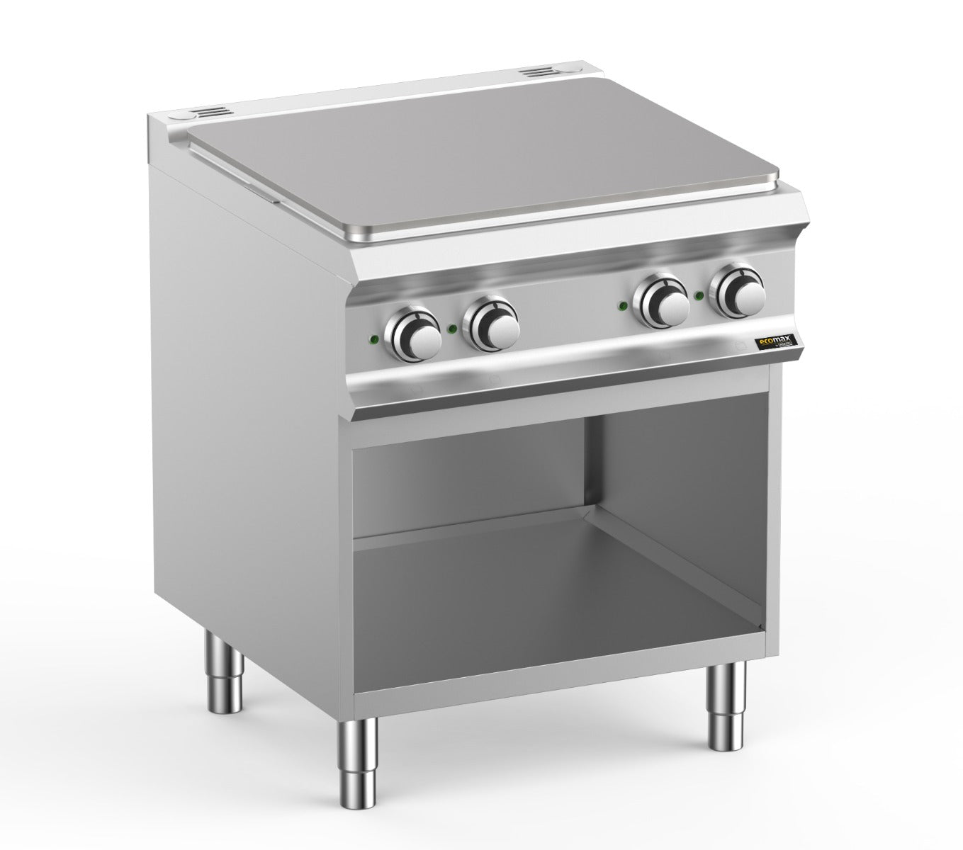 Light Gray Hobart Ecomax HETPE77A 4 Zone Solid Top on Open Cupboard, 4 x 2.25kW - Contact Us For Availability