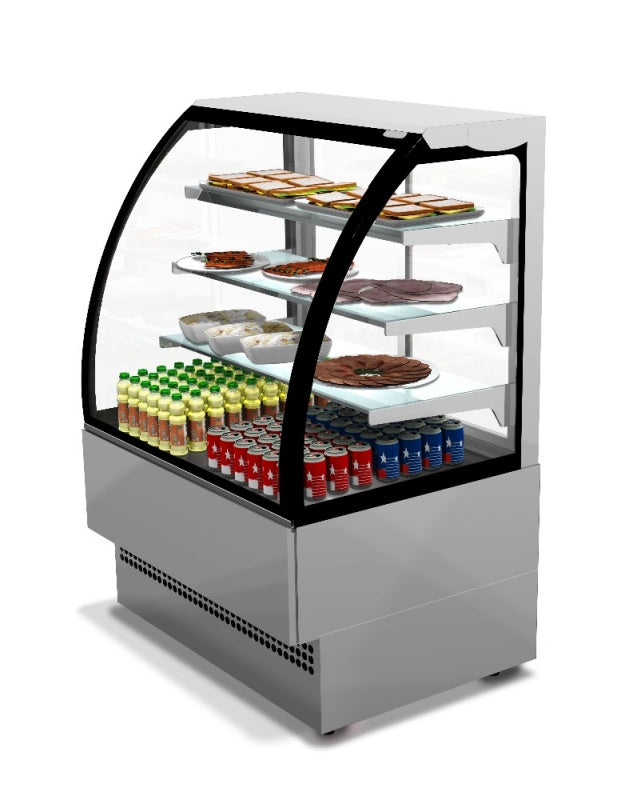 Light Slate Gray Sterling Pro EVO90-SS-R290A Stainless Steel Patisserie Counter, 900mm - Low Stock