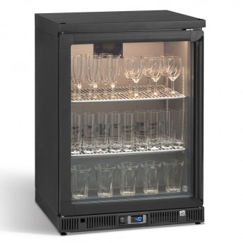 Dark Slate Gray Gamko GF/100LG Left Hand Hinged Glass Single Door Anthracite Bottle Cooler, 50 Pint Glasses - Contact Us For Availability