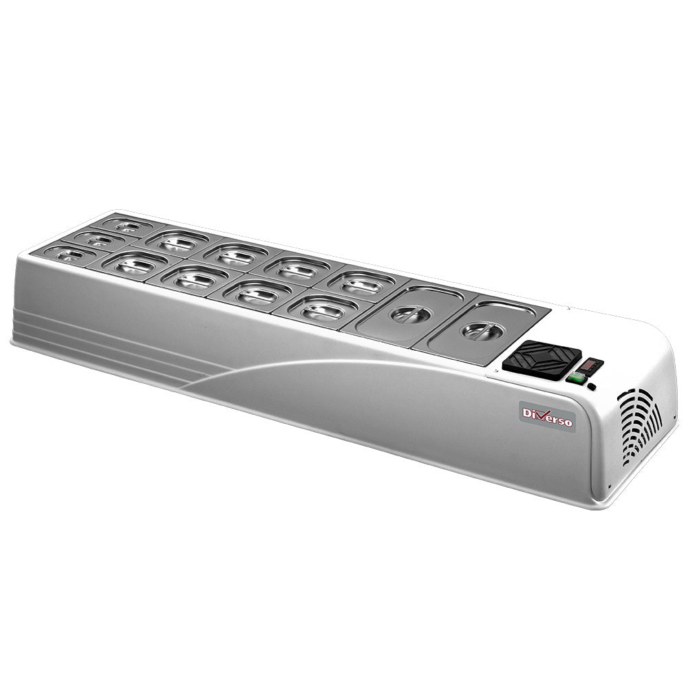 Dark Gray Diverso WR-MIDI-R2 Refrigerated food set up structure 7x 1/3 h150 mm - Contact Us For Availability