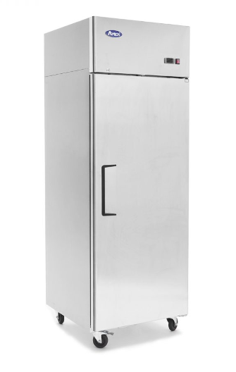 Light Gray Atosa MBF8116HD Single Door Top Mounted Gastronorm Upright Fridge, 670 Litres - Contact Us For Availability