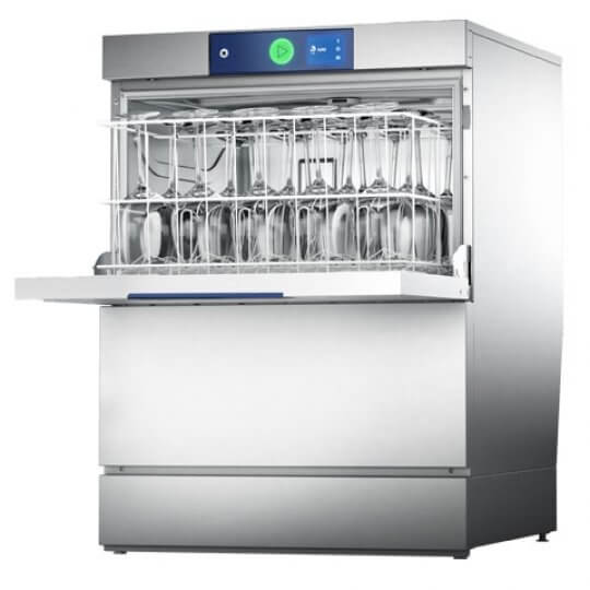 Light Gray Hobart GXCROIW-11B 500mm Basket Frontloading Commercial Glasswasher with Chemical Pump, Drain Pump & RO, 25 Pint Capacity - Contact Us For Availability