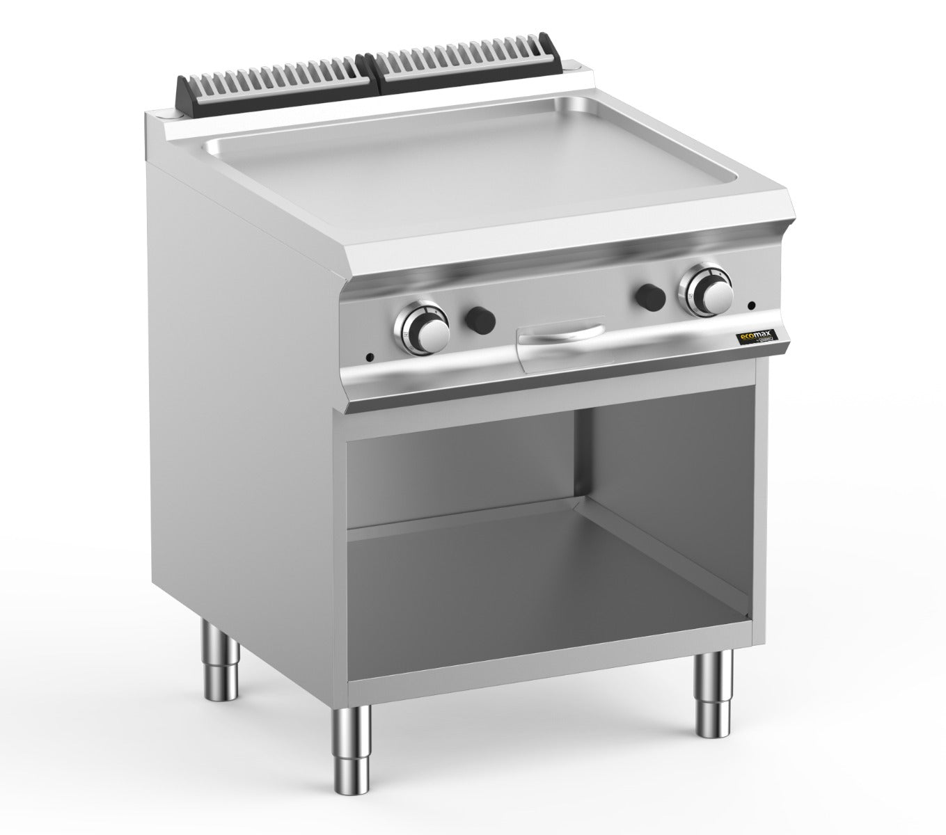 Light Gray Hobart Ecomax HEFTBG77AL Smooth Griddle on Open Cupboard, 14kW - Contact Us For Availability