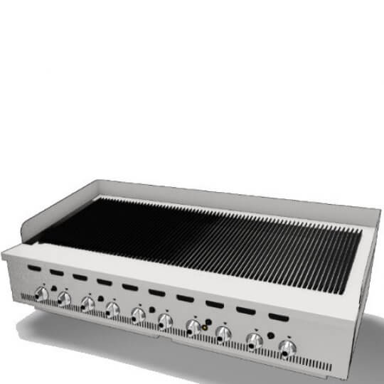 Dark Gray Hobart BCB1500-1 Bonnet 1500mm Gas Charbroiler, 37kW - Contact Us For Availability