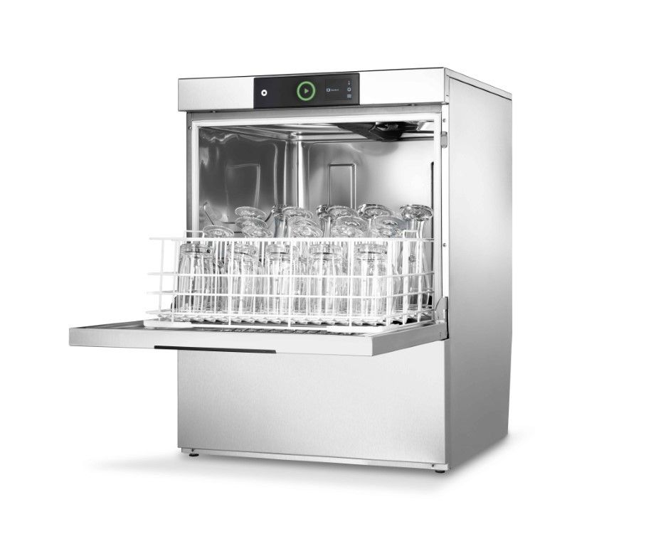 Light Gray Hobart GXS-10C 500mm Basket Frontloading Commercial Glasswasher with Integral Water Softener & Drain Pump - Contact Us For Availability