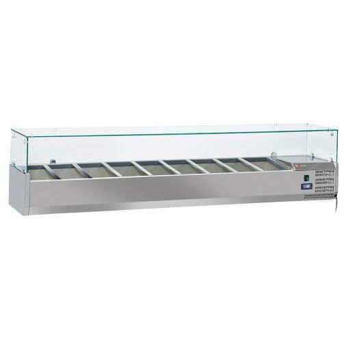 Gray Diverso WR-SY20-V6 Refrigerated structure 9x GN1/3 - 150 mm, with sneezeguard - Contact Us For Availability