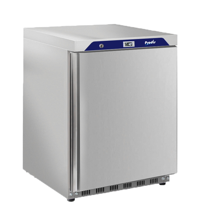 Gray Prodis HC210RSS Single Door Stainless Steel Undercounter Fridge, 131 Litres - Contact Us For Availability