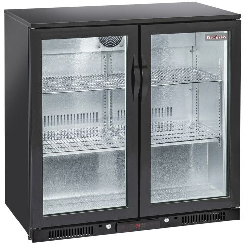 Dark Slate Gray Diverso WR-TAB2-B2 Ventilated "back bar" bottle cooler, 2 swing glass doors - Contact Us For Availability