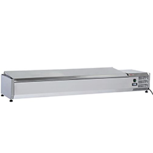 Gray Diverso WR-SY18-C5 Topping shelf 8 x GN 1/3 -150 mm, with stainless steel lid - Contact Us For Availability
