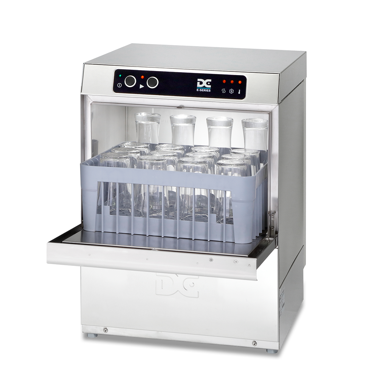 Light Gray DC EG40 Economy Range 400mm Basket Frontloading Commercial Glasswasher, 16 Pint Capacity - Contact Us For Availability