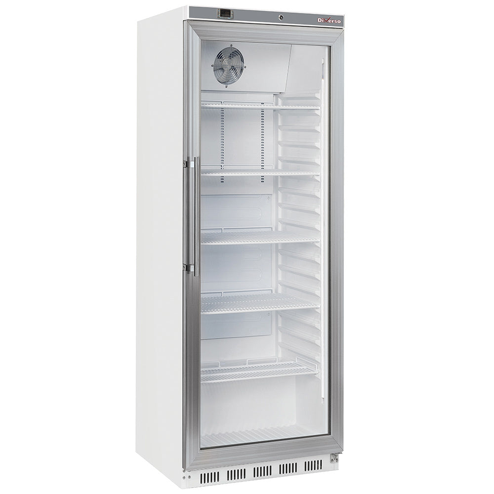 Light Gray Diverso WR-PG41-LG Ventilated refrigerator, glass door, 400 liters - white - Contact Us For Availability