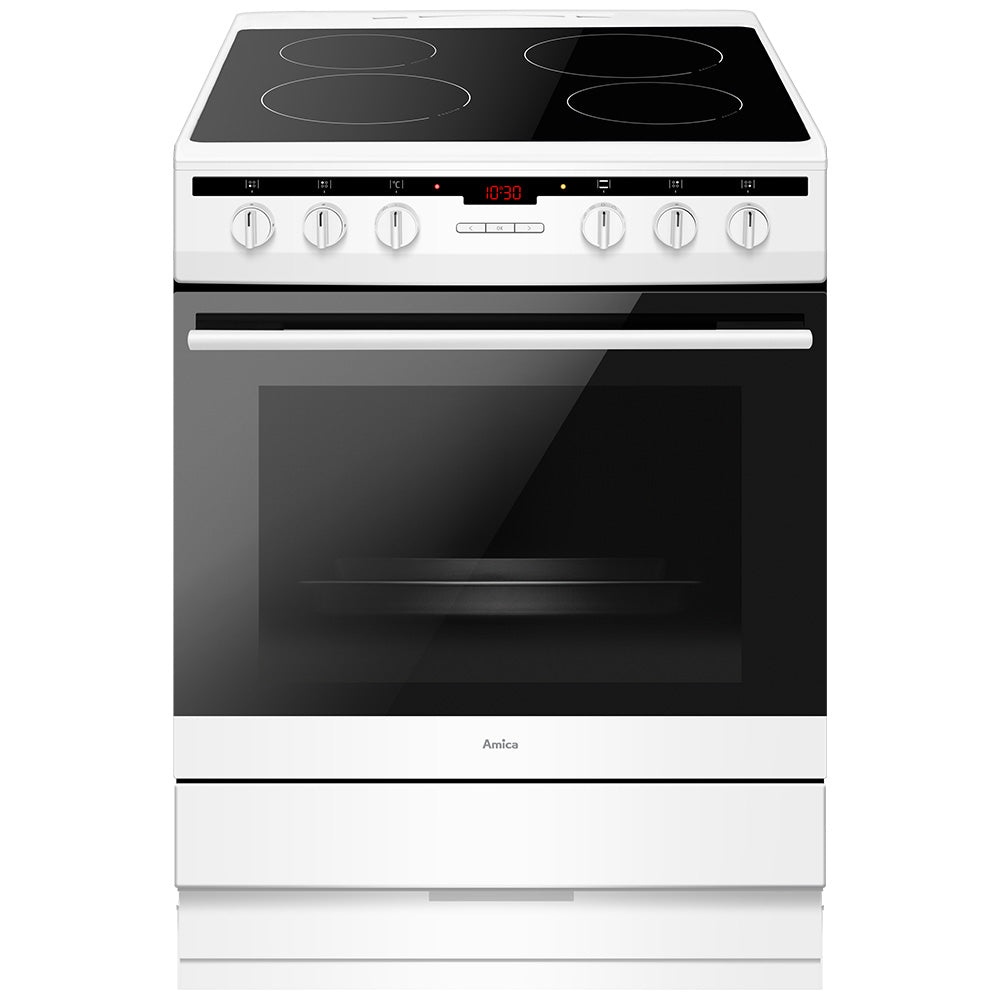 Dark Slate Gray 608CE2TAW Amica 60cm freestanding electric cooker with ceramic hob