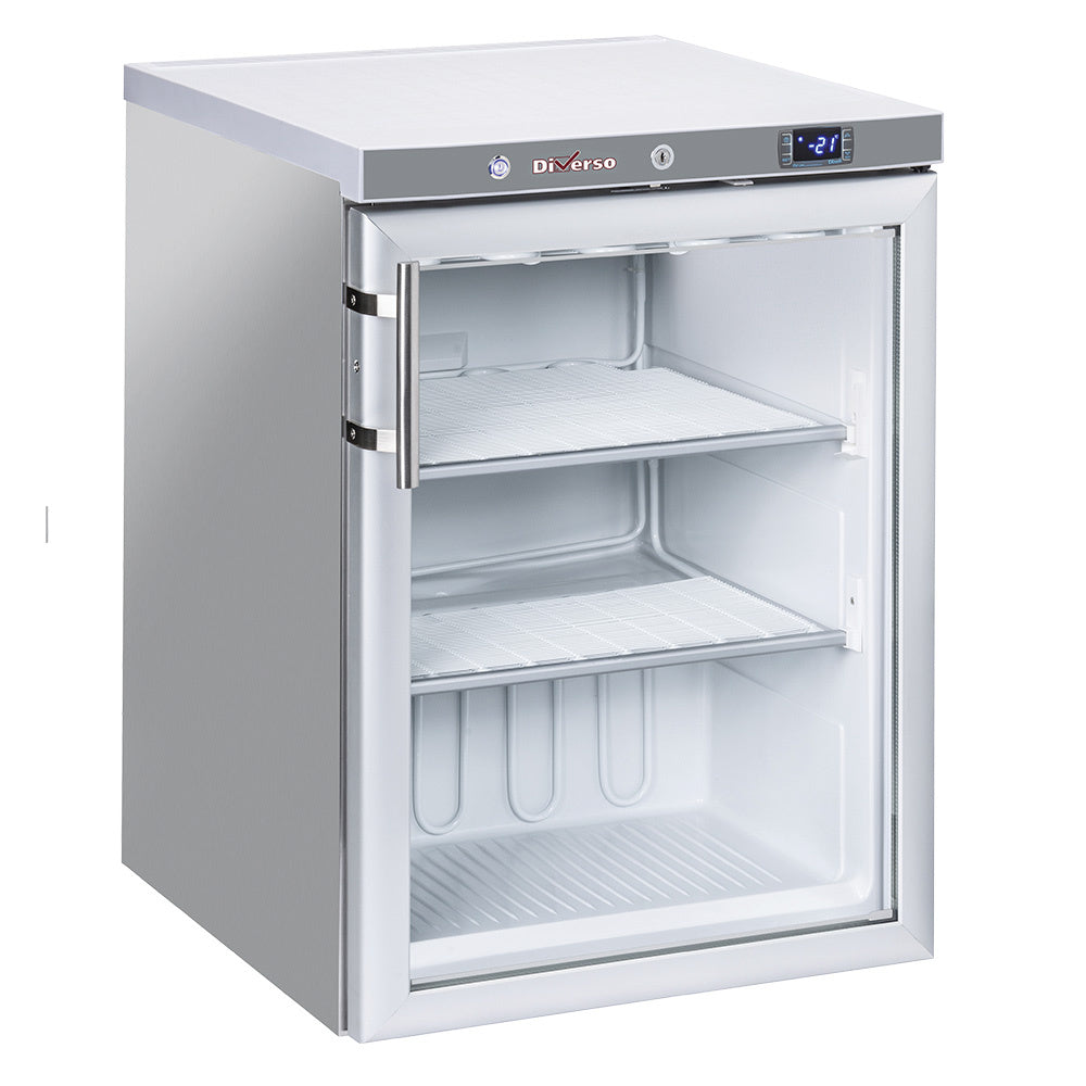 Gray Diverso WR-NG21-XV Static freezer, glass door, 200 liters - stainless steel - Contact Us For Availability