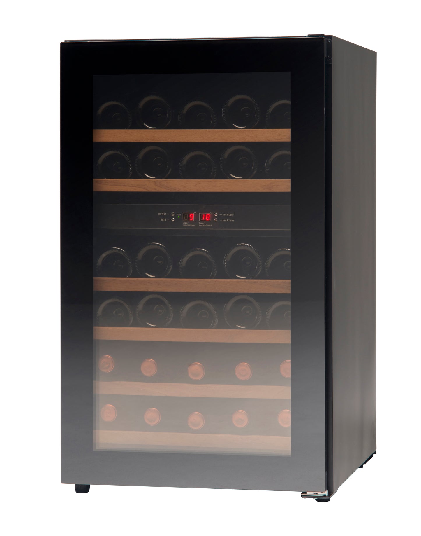 Dark Slate Gray Vestfrost GRADED WFG 32 Glass Single Door Dual-Zone Compact Wine Cabinet, 38 x 750ml Bottles - Out Of Stock