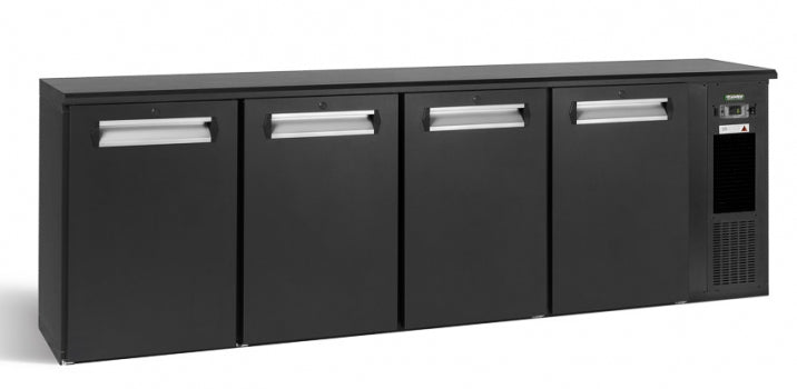 Dark Slate Gray Gamko E3/2222MU84 Solid Four Door Black Undercounter Bottle Cooler, 722 x 33 Centiliters - Contact Us For Availability