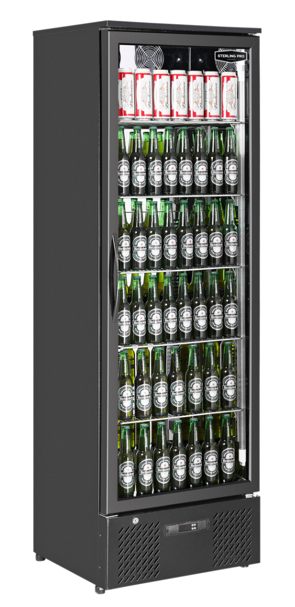 Dark Slate Gray Sterling Pro Green SP110-BK Single Door Black Upright Bottle Cooler, 293 Litres - Out Of Stock