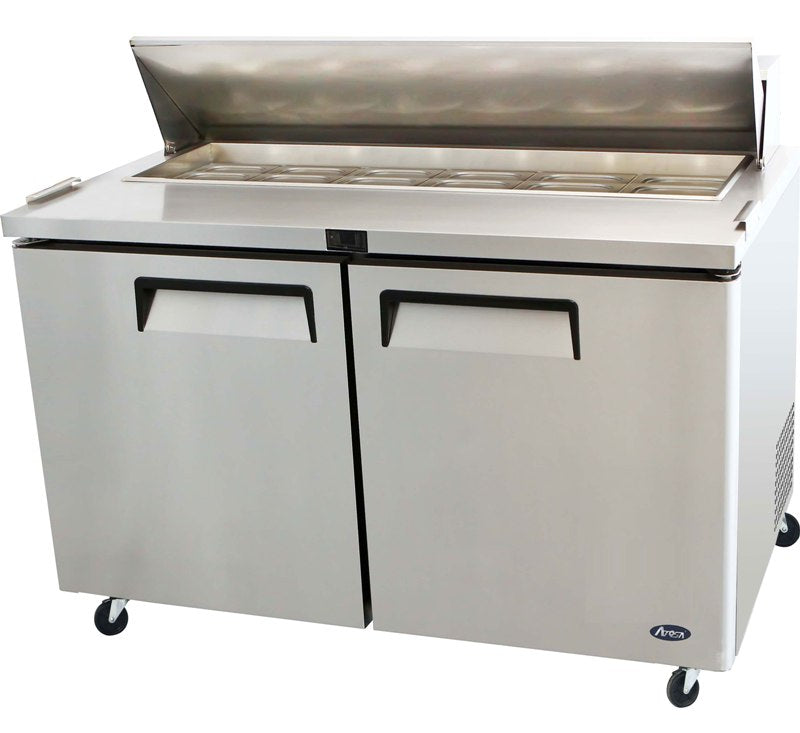 Gray Atosa MSF8303GR 2 Door Heavy Duty Ambient Preparation Counter, 487 Litres - Contact Us For Availability