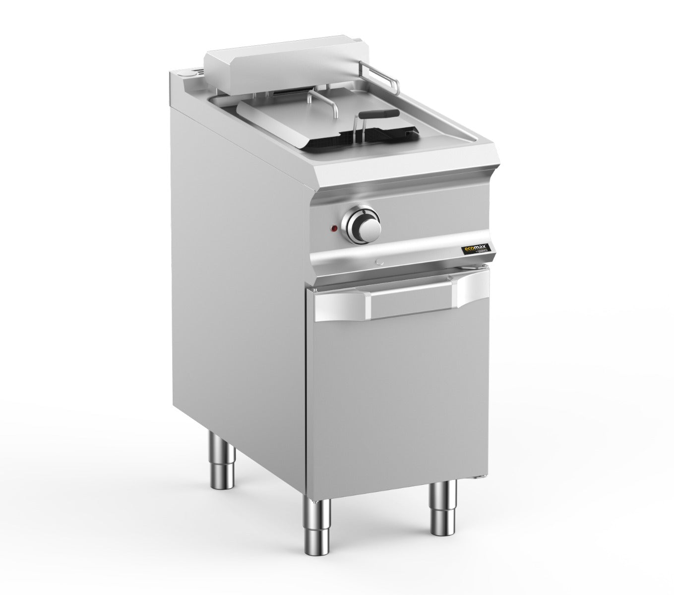 Light Gray Hobart Ecomax HEFRBE74A Floorstanding Single Basket 12 Litre Electric Fryer, 9kW - Contact Us For Availability